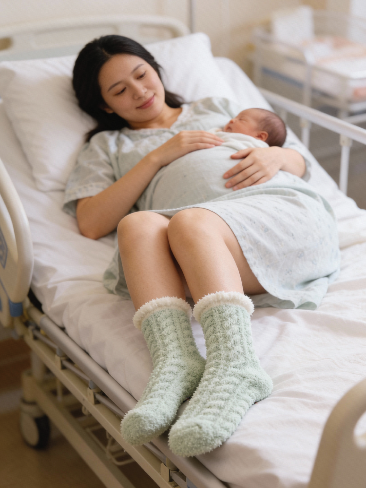 Maternity Confinement Warm Socks – Plain (1 pair)