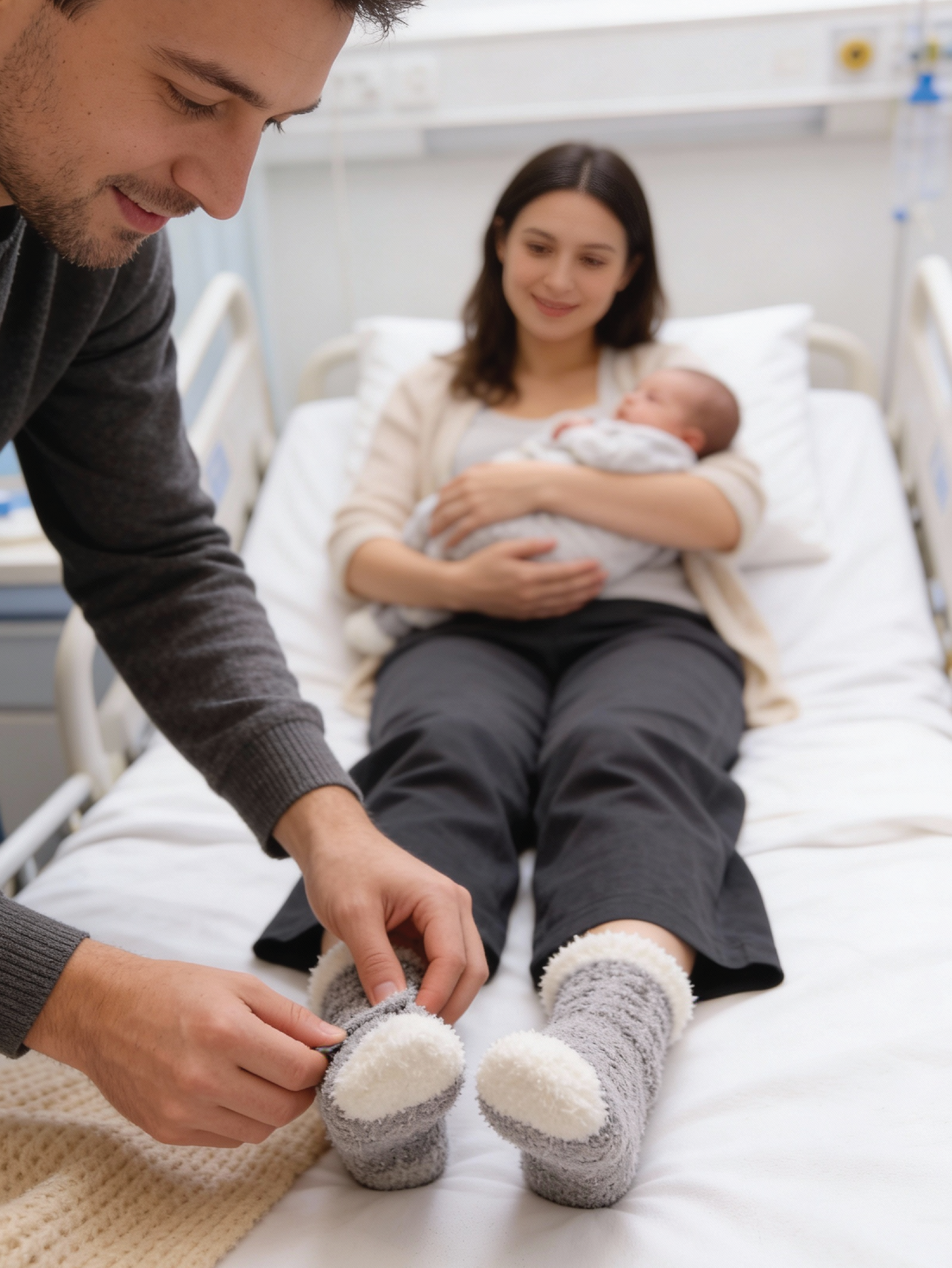 Maternity Confinement Warm Socks – Plain (1 pair)