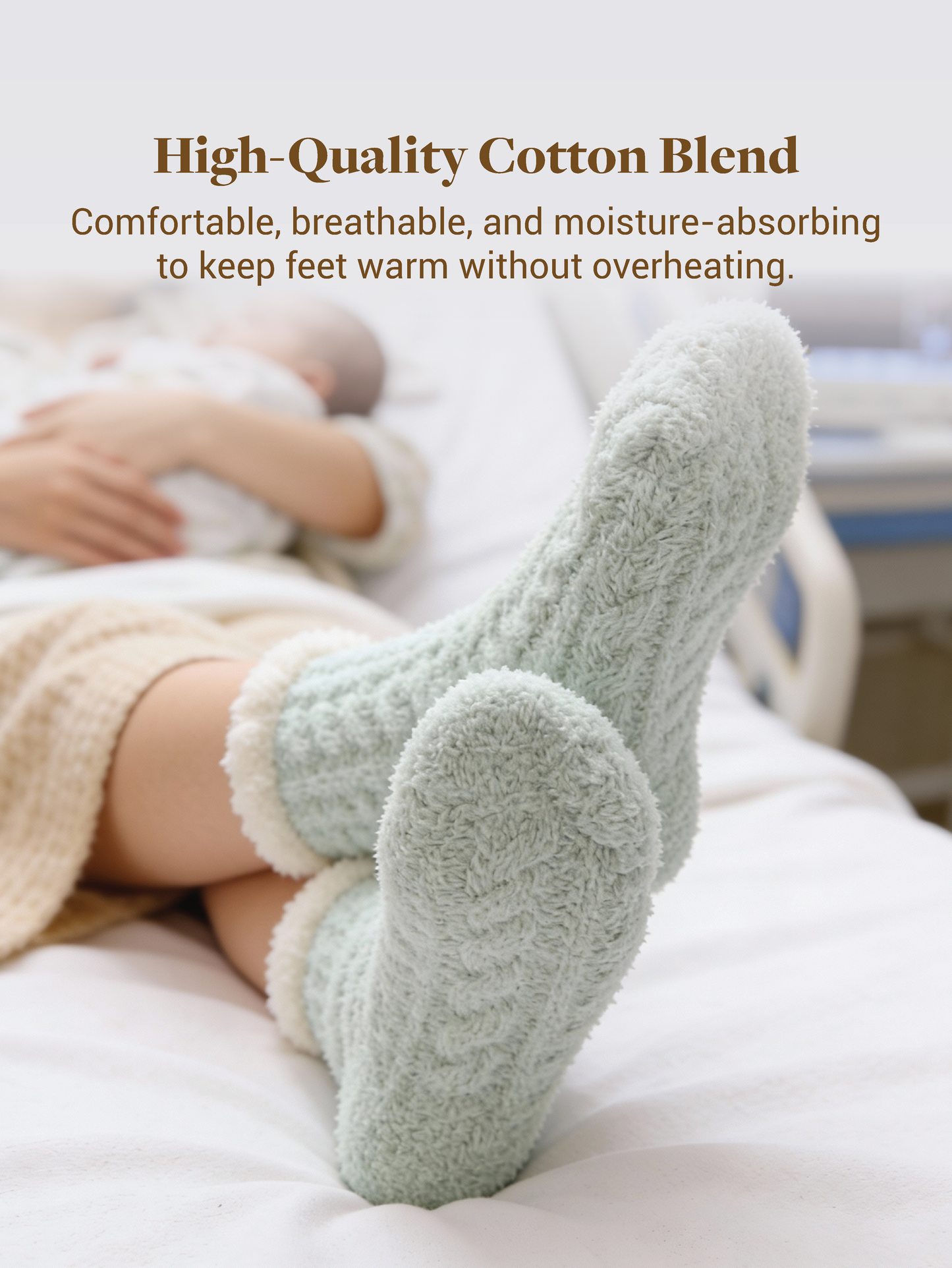 Maternity Confinement Warm Socks – Plain (1 pair)