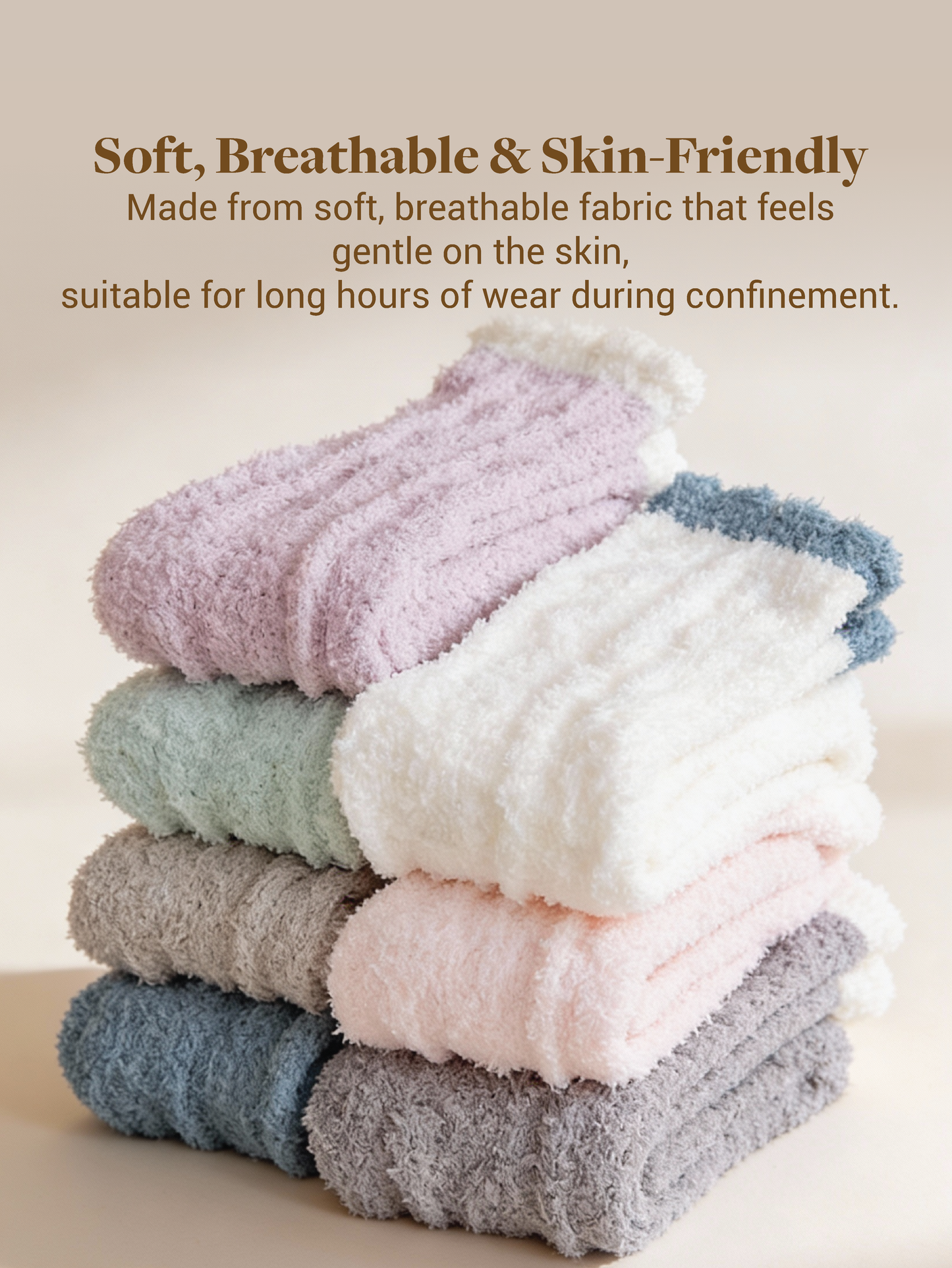 Maternity Confinement Warm Socks – Plain (1 pair)