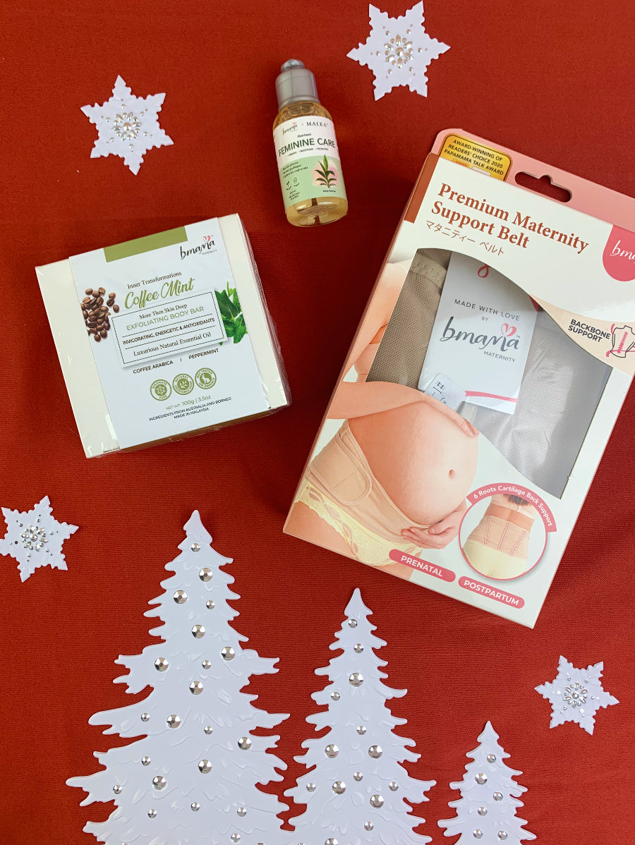 Bmama Premium Maternity Support Belt Christmas Prenatal Gift Set - Set 2