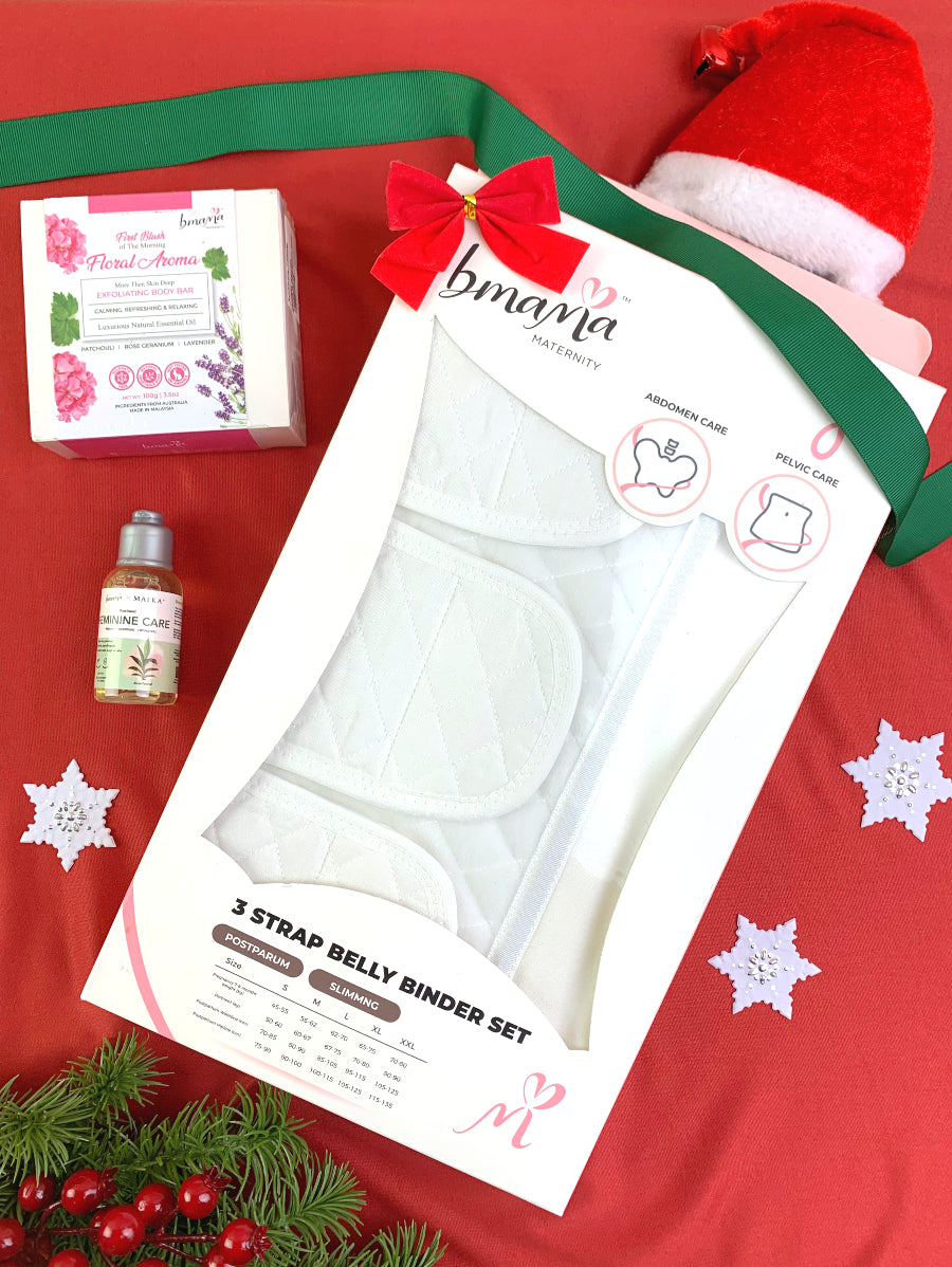Pure Cotton Anti-Allergy Belly Binder Set Christmas Postpartum Gift Set - Set 4