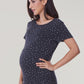 Short-Sleeved Lift Up Grey Nursing Top