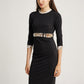 Alaia Black Long Sleeves Bodycon Maxi Dress