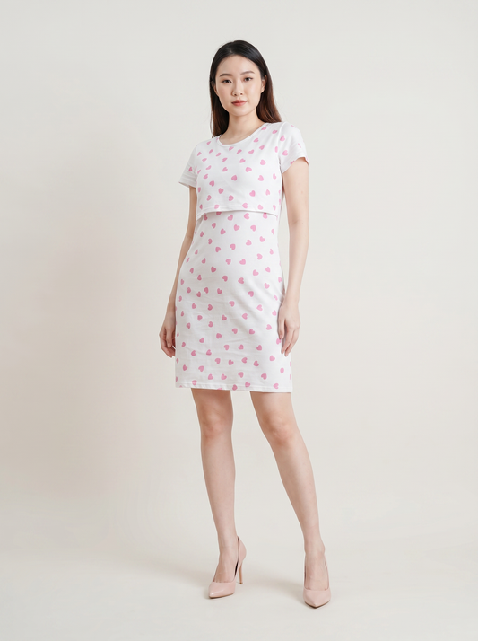 Maternity & Nursing Lounge Pajamas Dress