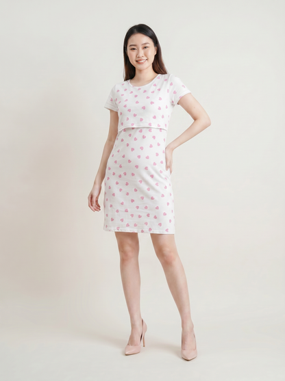 Maternity & Nursing Lounge Pajamas Dress