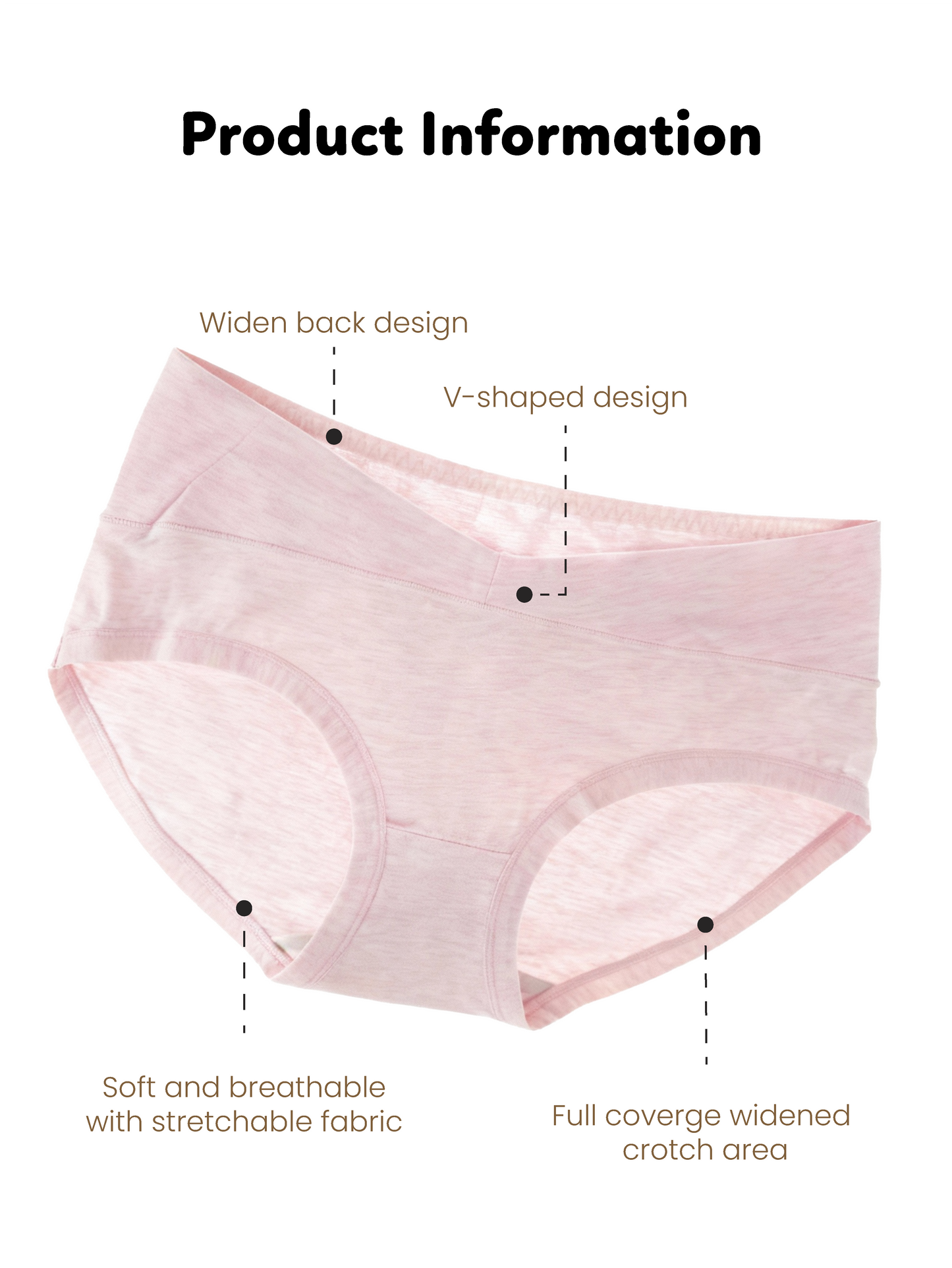 V-Cross Low Waist Cotton Maternity Panties (3pcs Set)