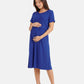 Short Sleeves Maternity & Nursing Dress