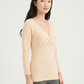 Long Sleeves Nursing Top - Beige