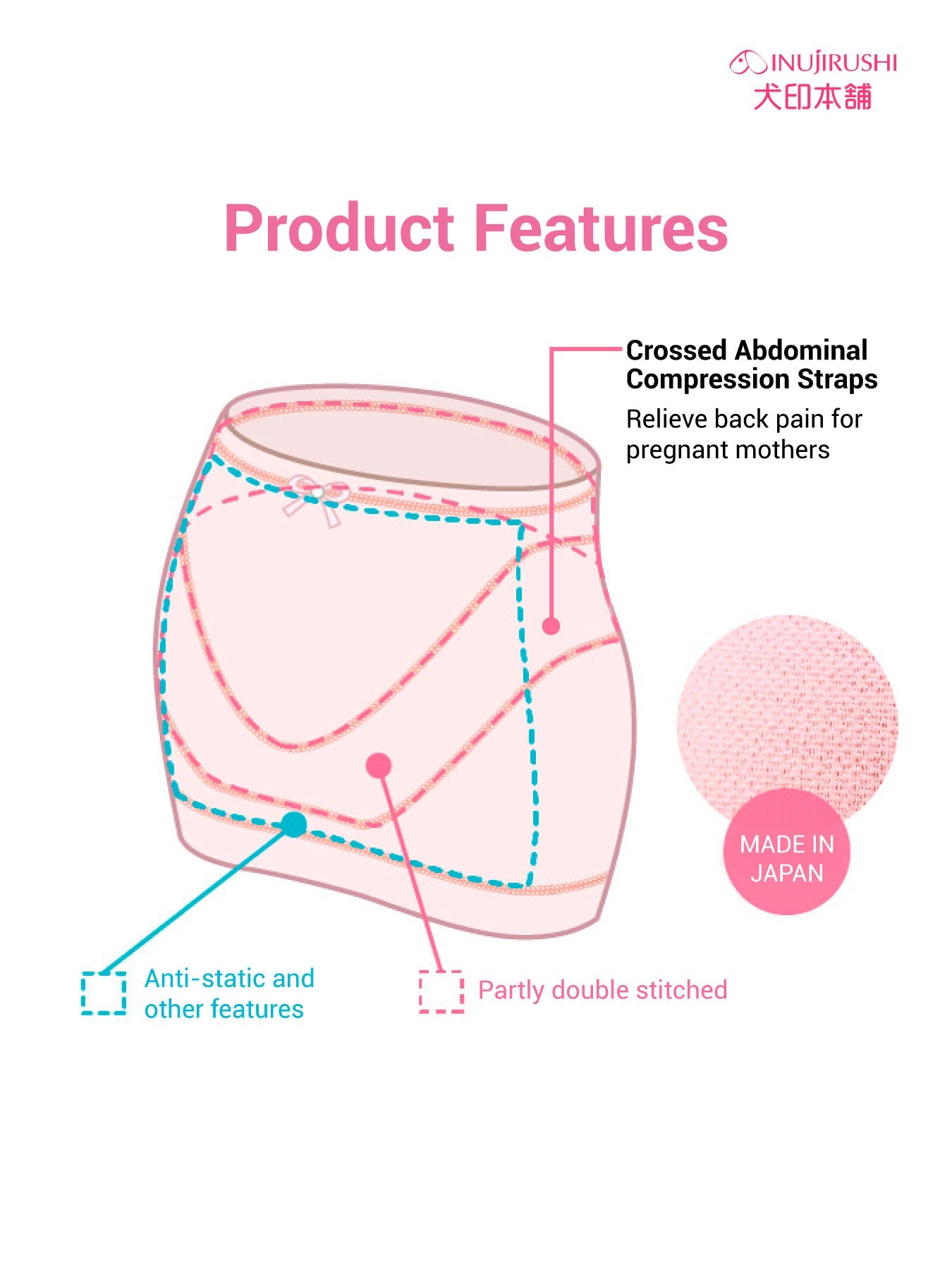INUJIRUSHI Anti-Static & Belly Protection Girdle Skirt