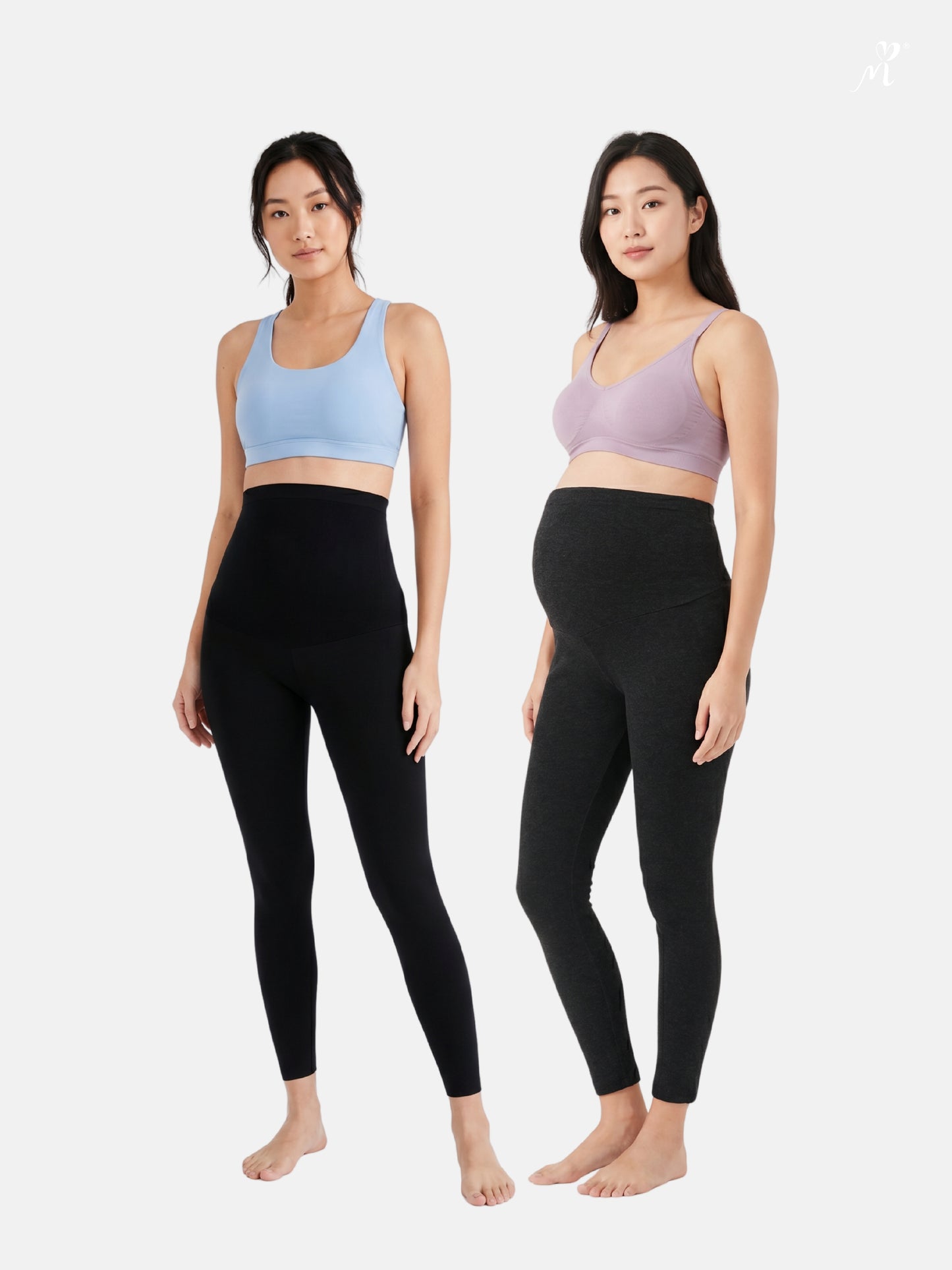 [Bundle of 2] Stretchable Maternity Legging + High Waist Maternity Legging
