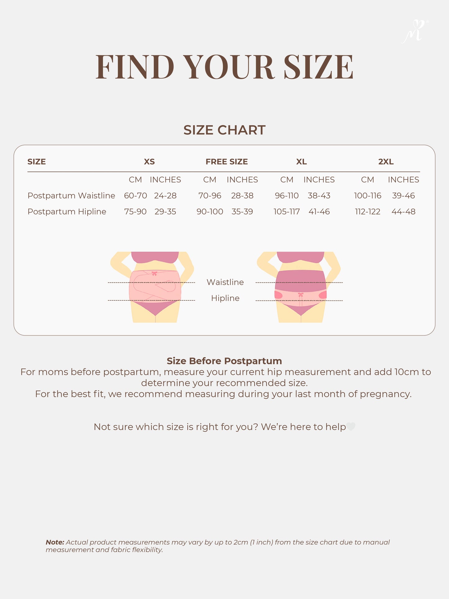 Bmama 2in1 Postpartum Belly & Pelvic Binder Satin Set (2pcs) – Beige