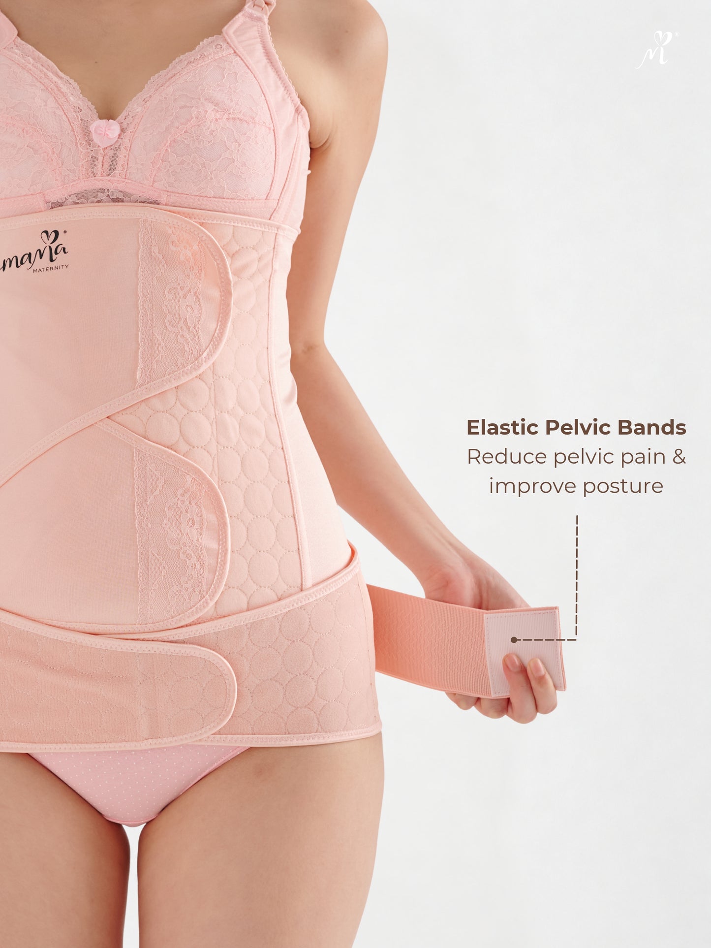 [LIMITED EDITION] Bmama 2in1 Postpartum Belly & Pelvic Binder Satin Set (2pcs) – Pink