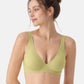 Bmama daily comfort wireless seamless nursing bra in yellow front view