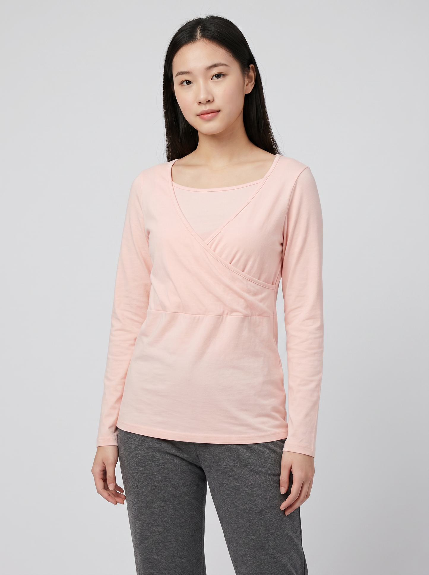 Maternity Nursing Top + Long Pants Set