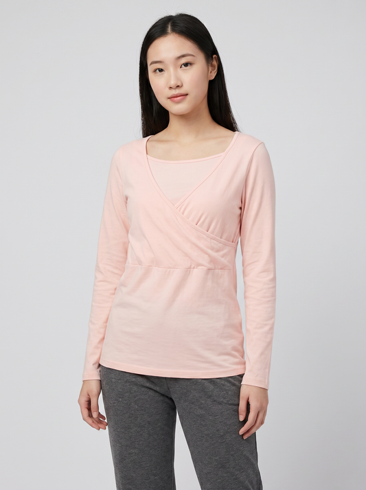 Maternity Nursing Top + Long Pants Set