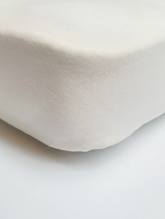 Bmama Cotton Jersey Crib Sheet - Cream color