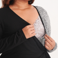 Niki V-Neck Rib-knit Tie Nursing Bodycon Dress