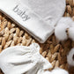 Cotton baby hat and mittens set