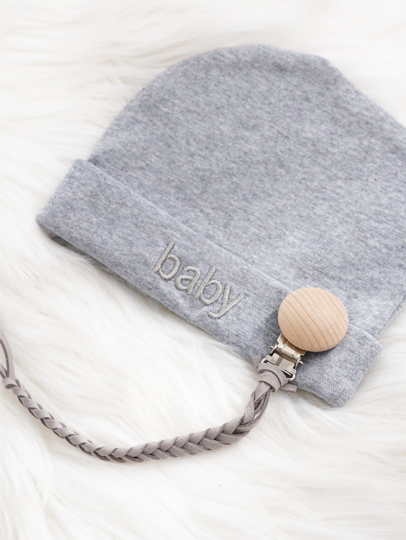 Leather pacifier clips