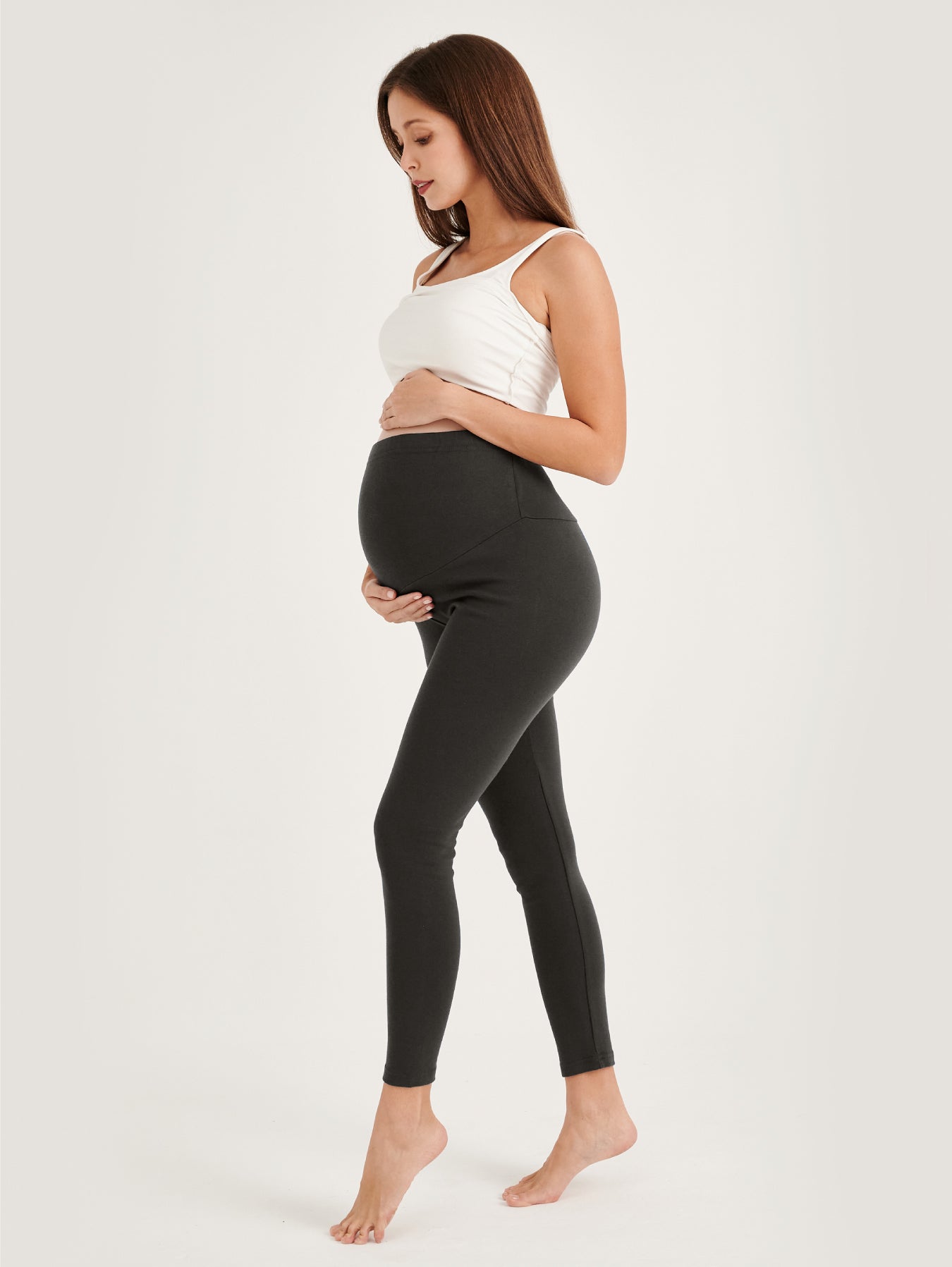 Grey Stretchable Maternity Legging