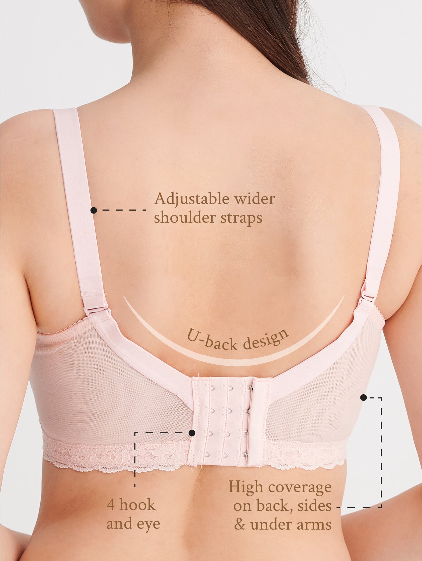 4 back hook nursing bra