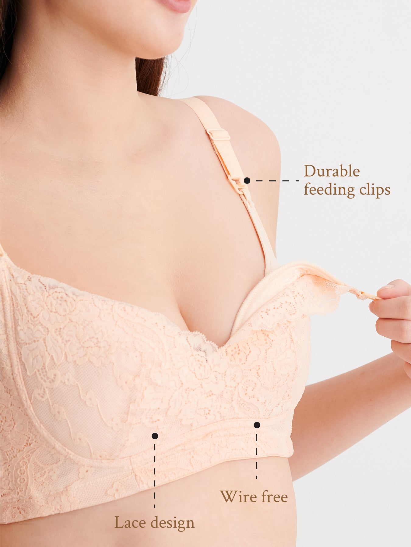 Premium nursing bra with superior comfort and support
