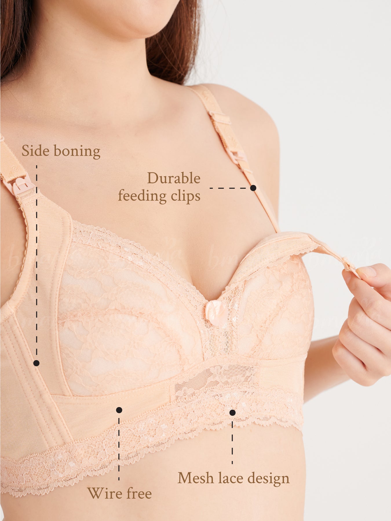 Soft and supportive nursing bra with premium design