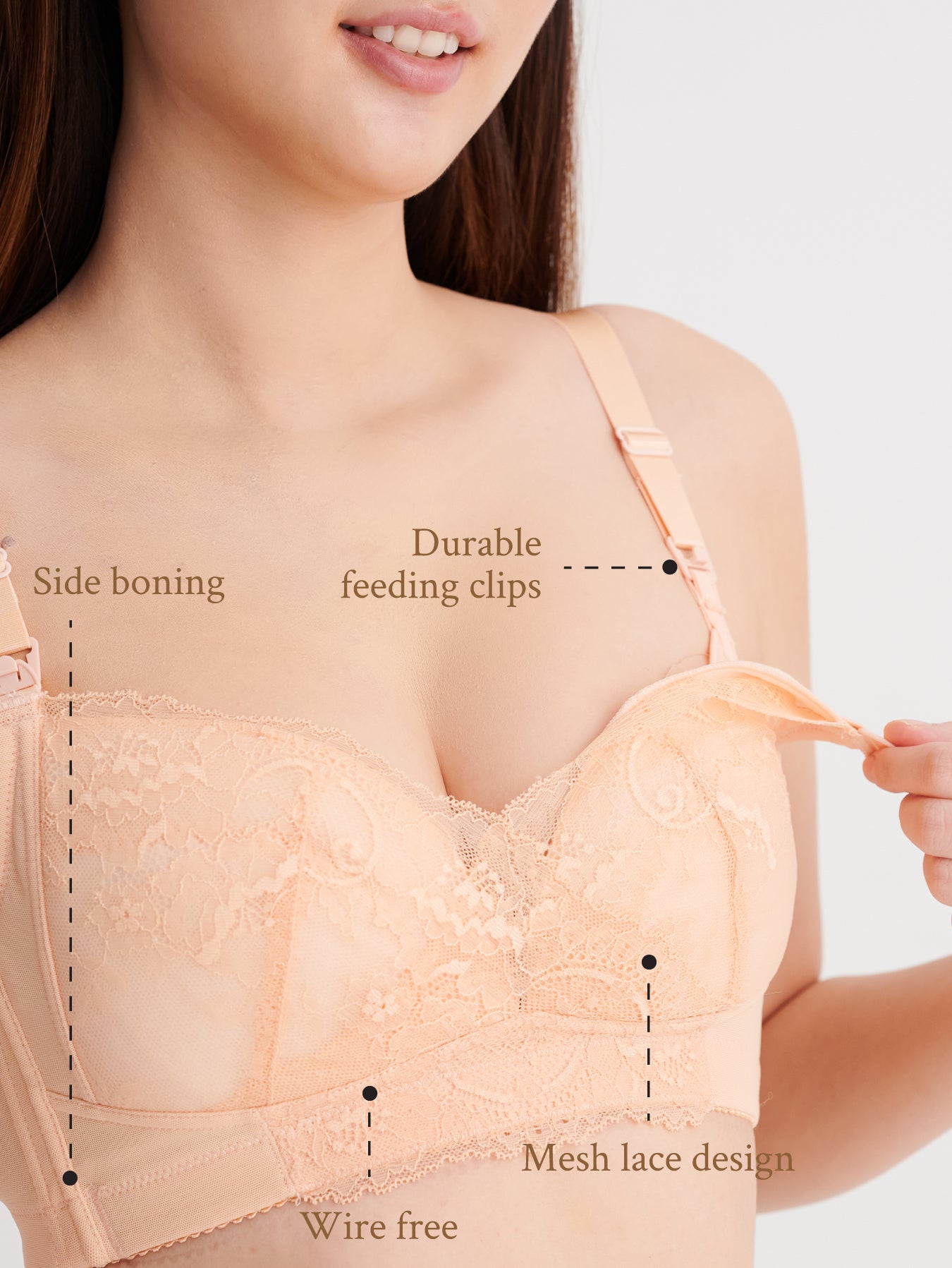 Comfortable nursing bra with premium materials
