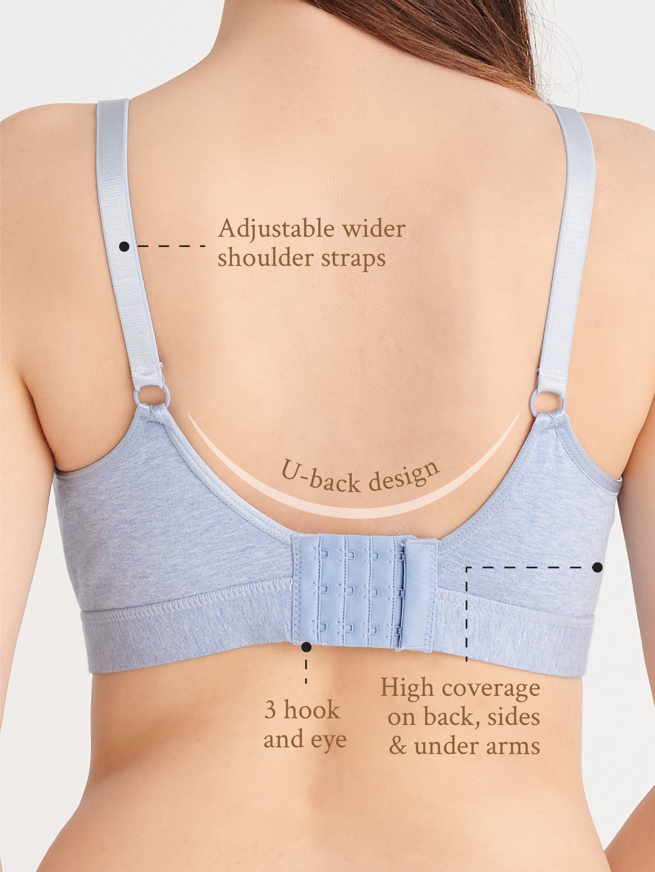Comfortable nursing bra with up-way opening