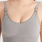 Gray BMama sporty nursing bra for active moms