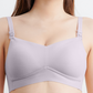 Seamless nursing bra with silk