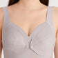 Latex nursing bra with front button