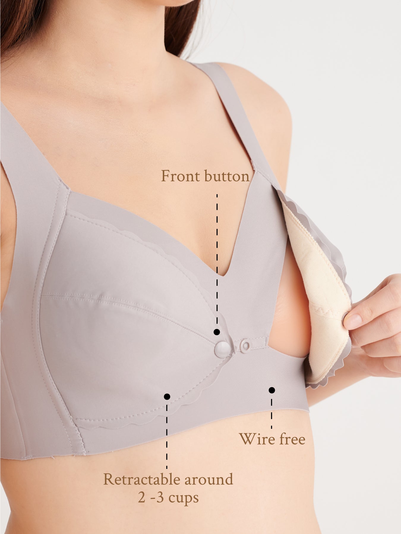 The Lux nursing bra with front closure
