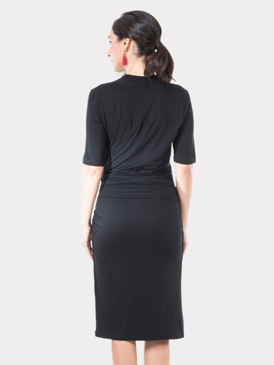 Soft and stretchy fabric dress that grows with your bump