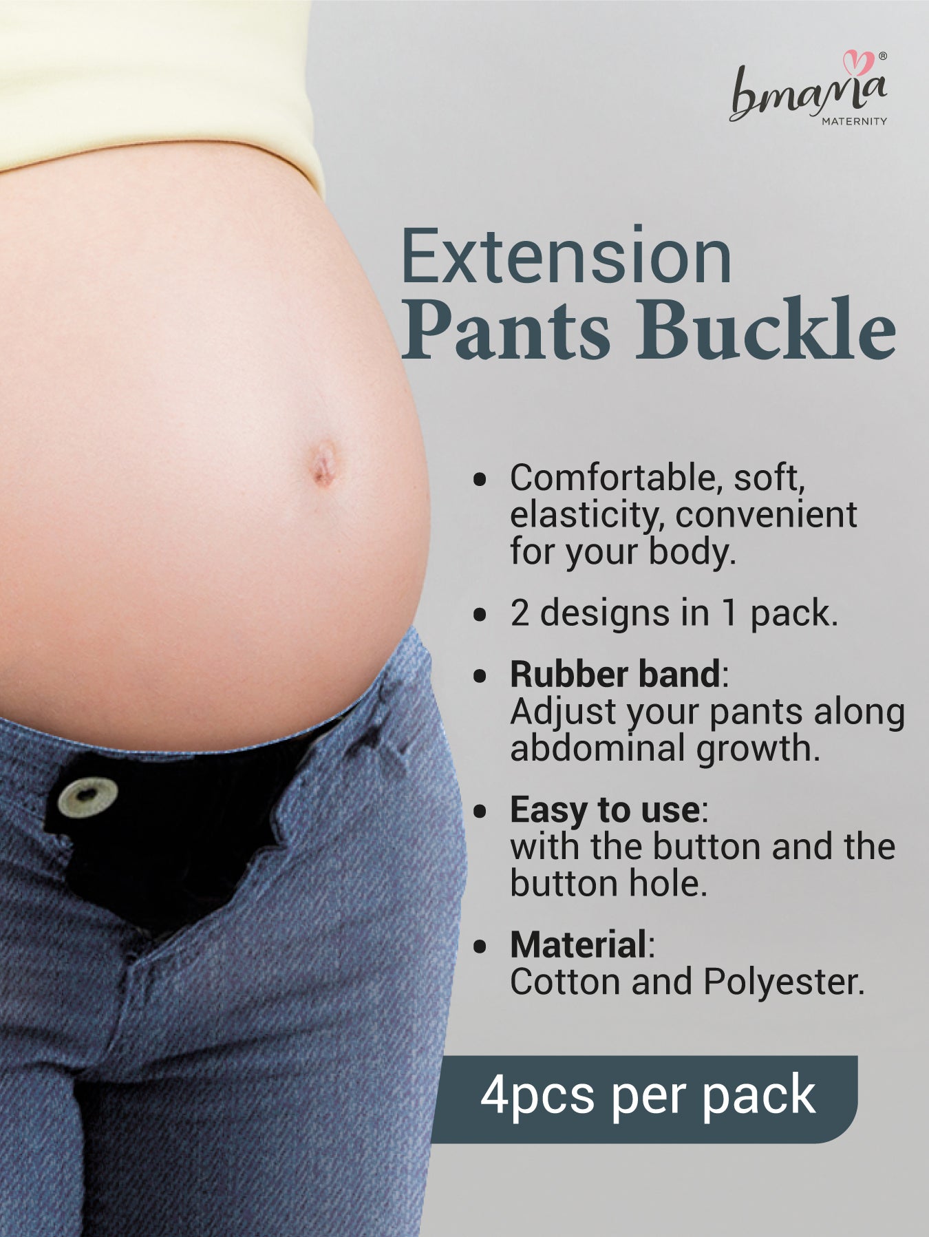 3 Pcs Maternity Pants Extender Adjustable Elastic Waist Pregnancy Belt  Extender Elastic Pregnancy Pants Extender For Pregnant Woman