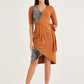 Panthera V-Neck Rib-knit Tie Nursing Bodycon Dress