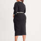 Maxi dress with a self-tie waist belt 