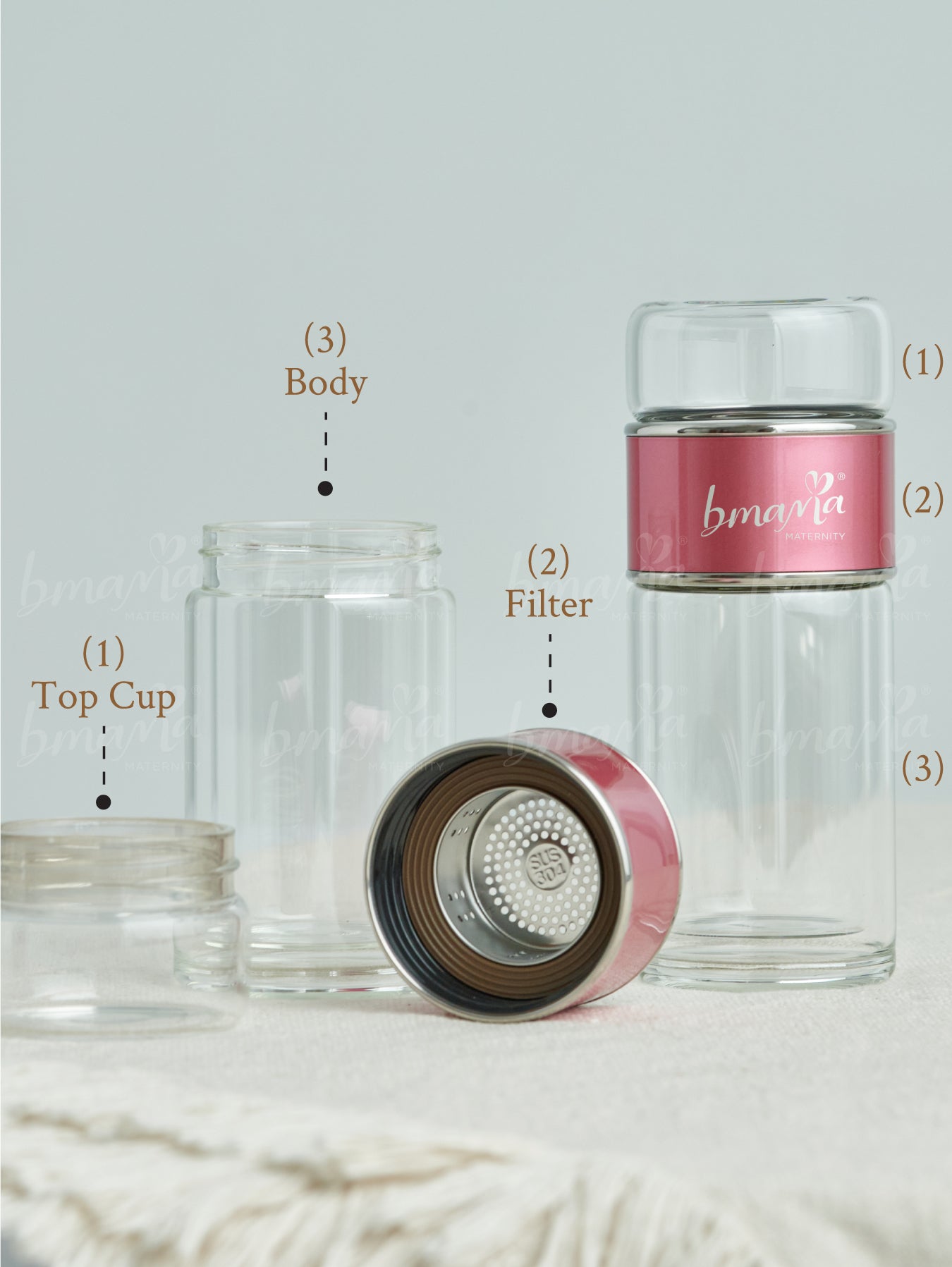 Bmama Glass Tea Filter Infuser