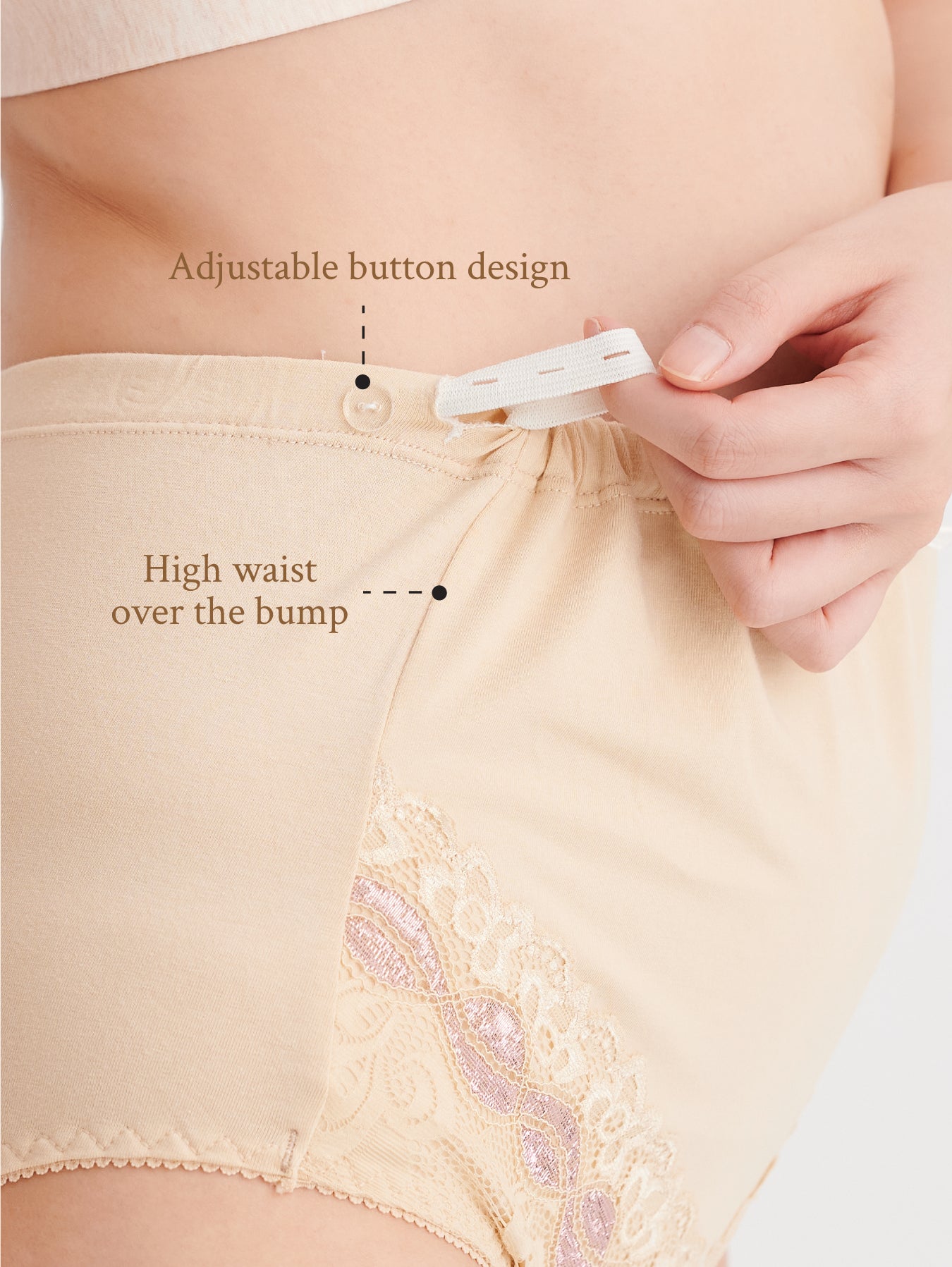 Women Adjustable High Waist Underwear Over Bump Maternity Panties 