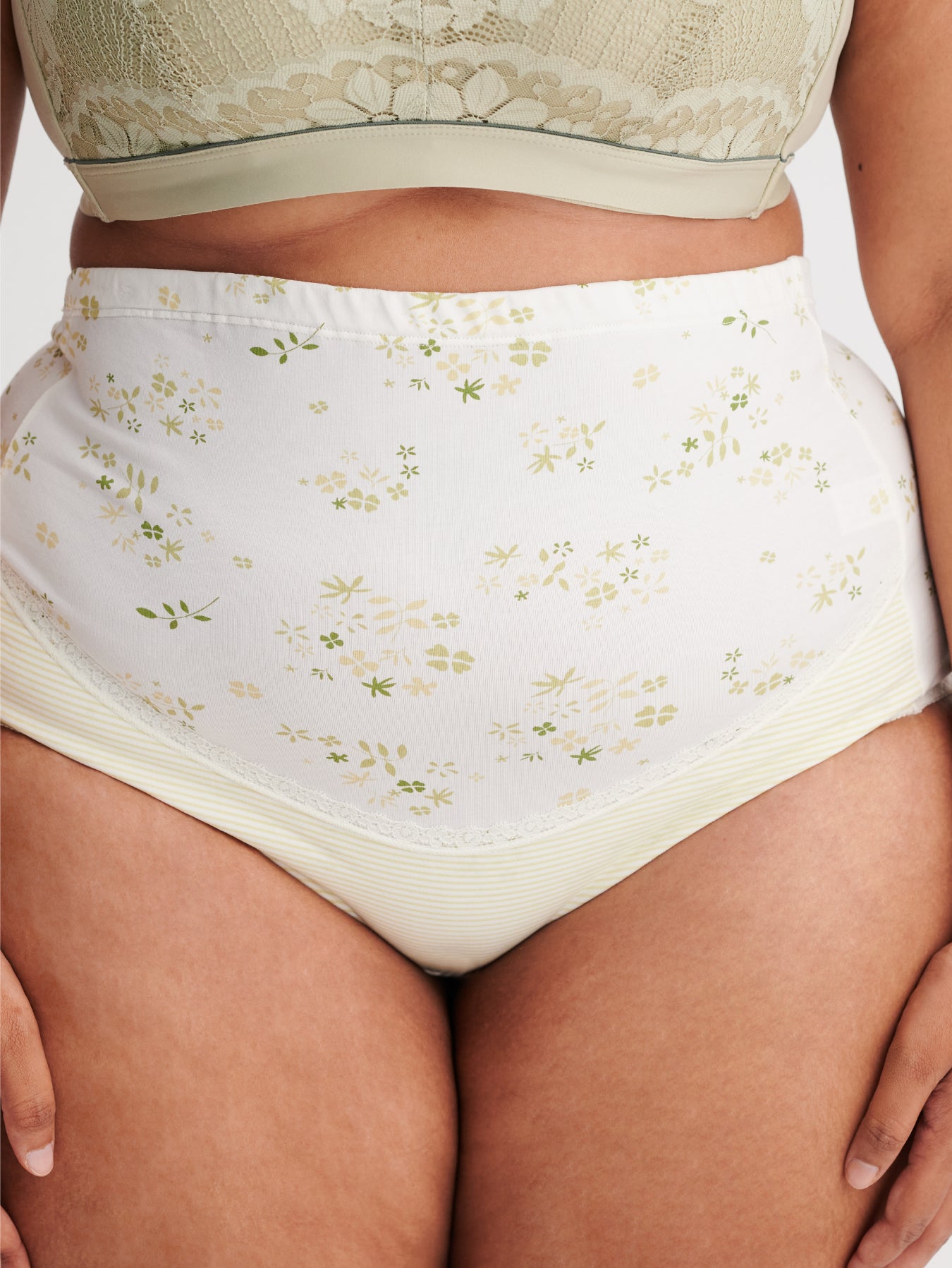 Maternity underwear with floral pattern