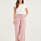 Baby Pink Cotton Linen Pants