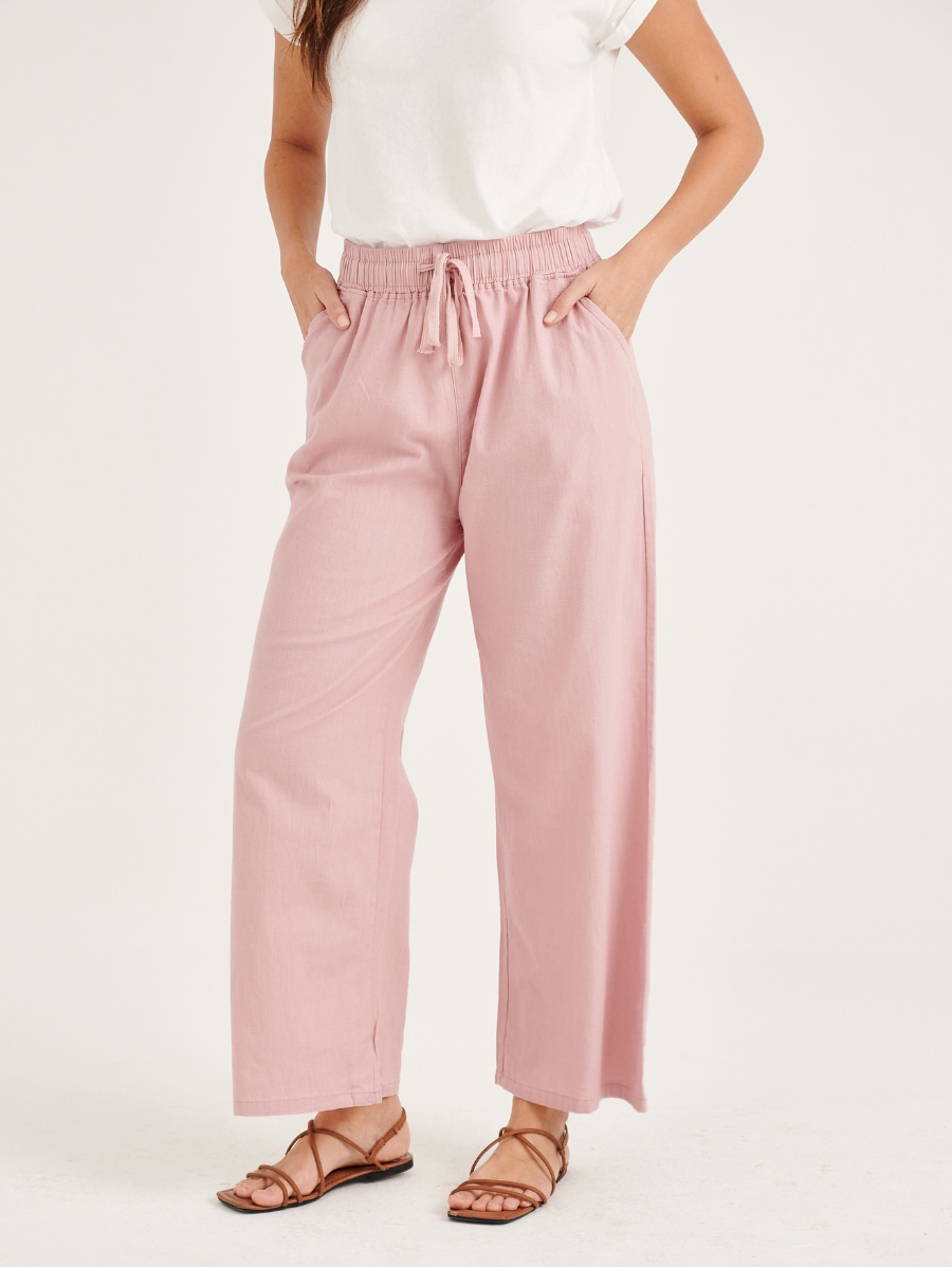 Light pink linen best sale pants