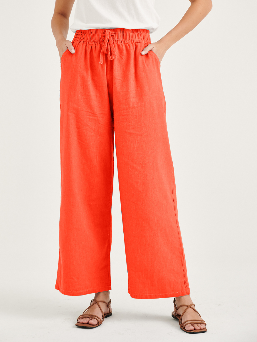 Trendy and fashionable red pants