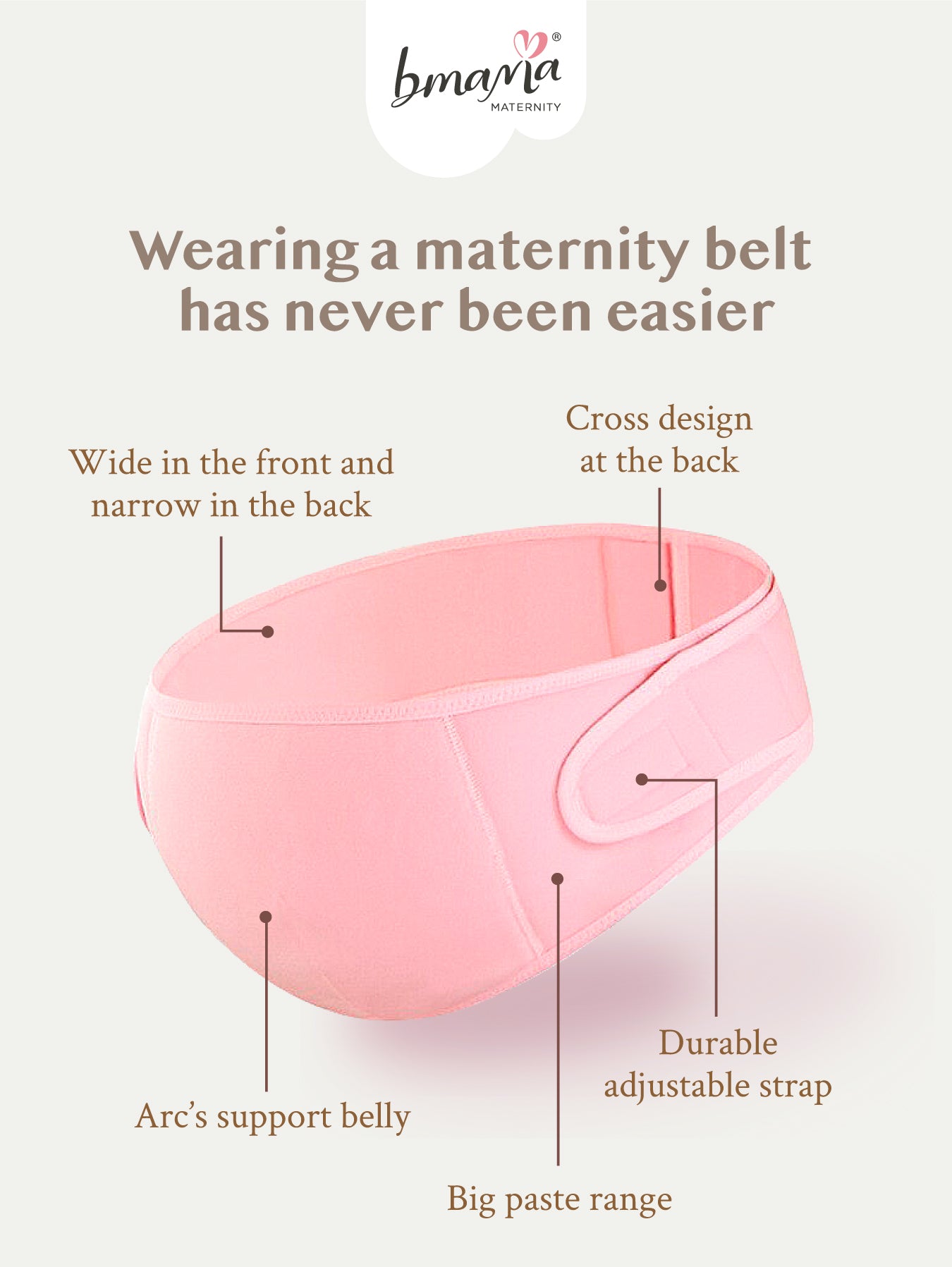 Maternity support belt for belly