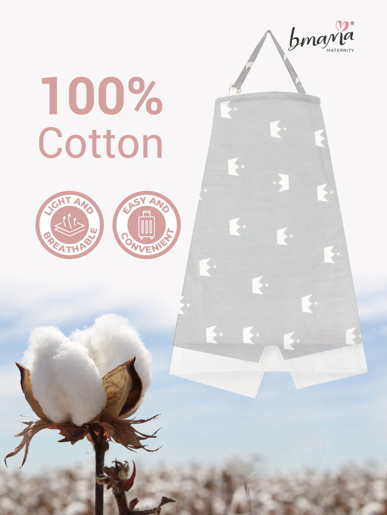 Lightweight and breathable fabric for mom and baby's comfort