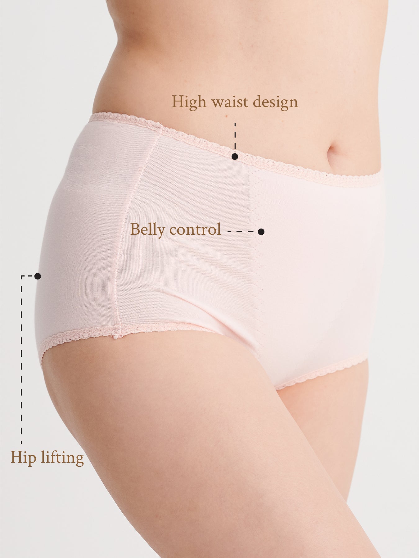 High-Waisted Stretch Cotton Shaper Panty