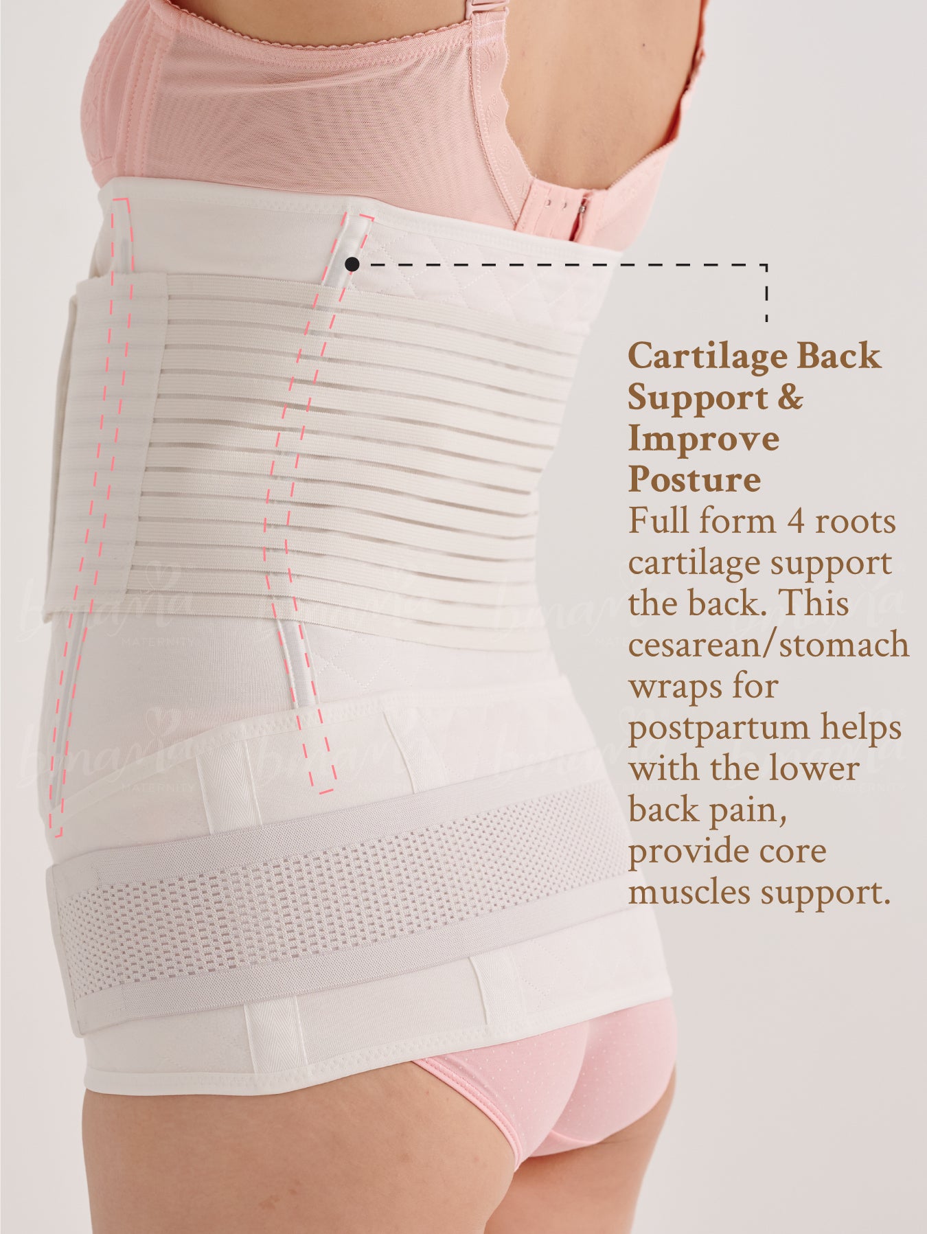 Cotton belly binder for comfort
