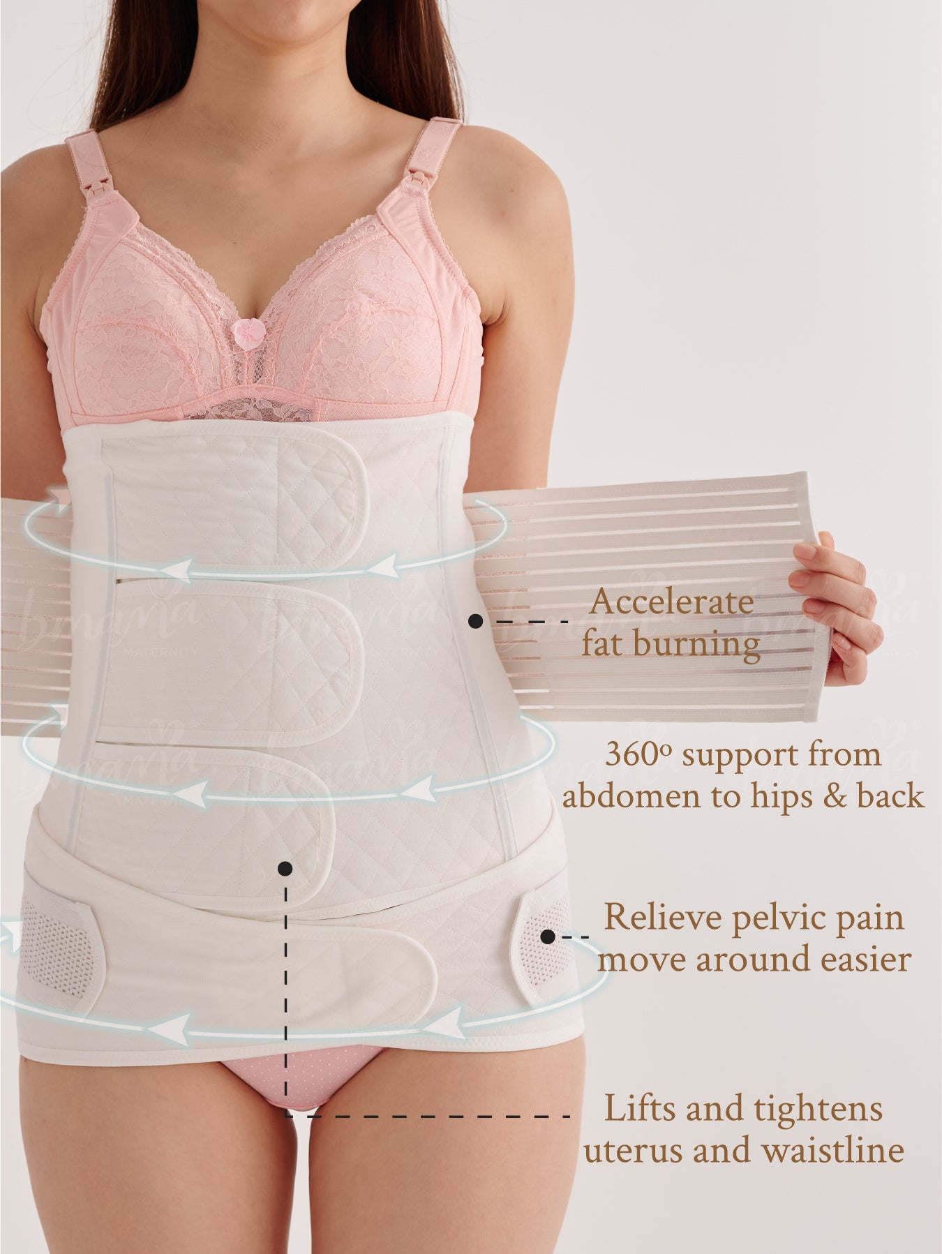 Anti-allergy belly binder set for sensitive skin
