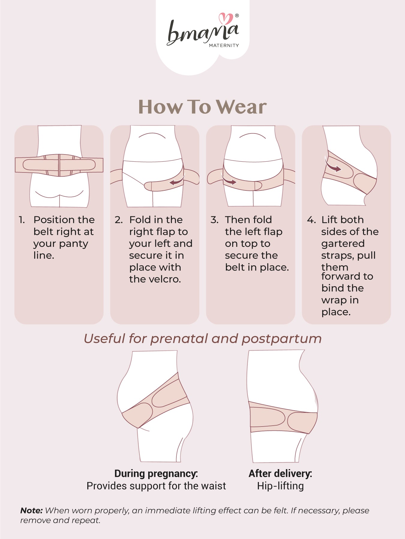 Adjustable maternity support belt